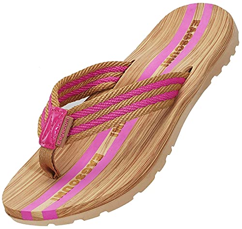 Damen Herren Zehentrenner Sommer Flip Flops Badelatschen Hausschuhe Pantoletten, Pink, 40 EU von Eagsouni