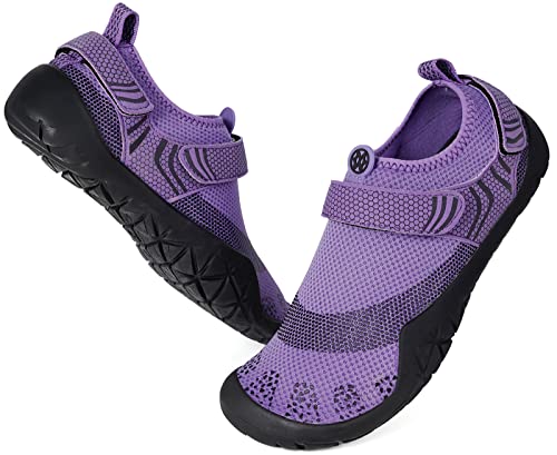 Eagsouni Barfußschuhe Damen Wassersportschuhe Minimalschuhe rutschfest Fitnessschuhe Tragbar,Violett,Gr.37 von Eagsouni