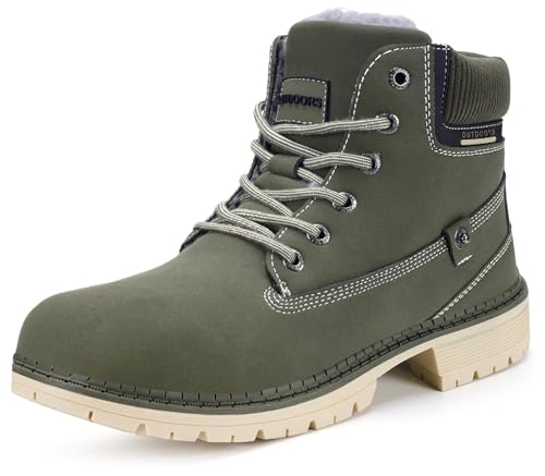 Eagsouni Winterschuhe Herren Schnürstiefel Warm Gefüttert Schneestiefel Winter Outdoor Boots Wasserdicht Winterstiefel, Grün, 42 EU Eagsouni Winterschuhe Herren Schnürstiefel Warm Gefüttert Schneestiefel Winter Outdoor Boots Wasserdicht Winterstiefel, Grün, 42 EU von Eagsouni