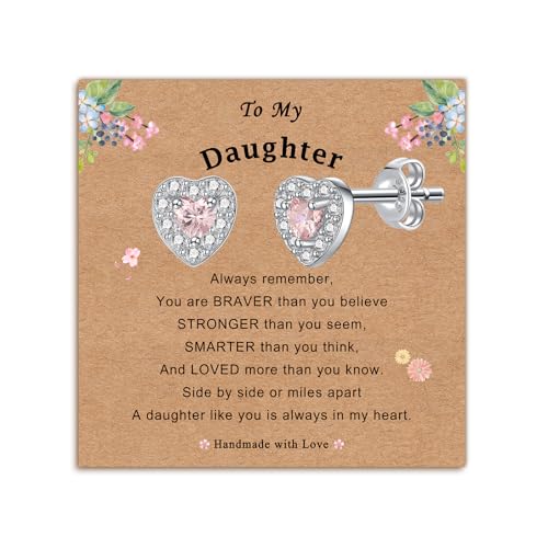 Eahoopfm Herz Ohrringe für Enkelin Tochter, Hypoallergen Rosa Weiß Zirkonia Ohrstecker Abschluss Weihnachten Geburtstag Geschenke für Mädchen, Weißgold Eahoopfm Herz Ohrringe für Enkelin Tochter, Hypoallergen Rosa Weiß Zirkonia Ohrstecker Abschluss Weihnachten Geburtstag Geschenke für Mädchen, Weißgold von Eahoopfm