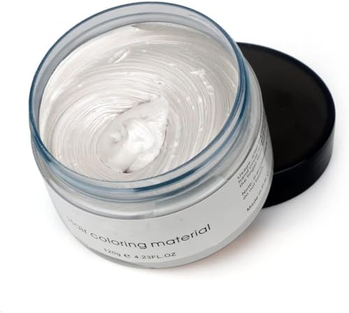Weiße Frisur Creme Instant Haarwachs Haar Pomaden Lang anhaltende natürliche weiße Matte Frisur Wachs 4,23 Unzen für Männer und Frauen für Party, Cosplay, Nachtclub, Masquerade,Halloween (White Color) Weiße Frisur Creme Instant Haarwachs Haar Pomaden Lang anhaltende natürliche weiße Matte Frisur Wachs 4,23 Unzen für Männer und Frauen für Party, Cosplay, Nachtclub, Masquerade,Halloween (White Color) von Ealine