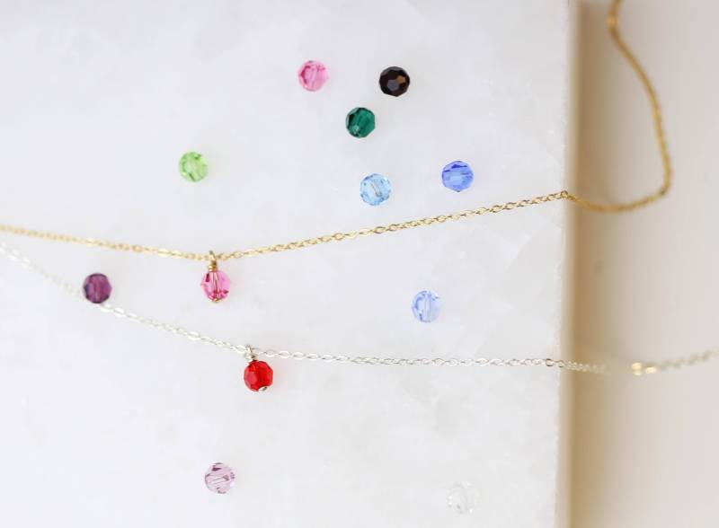 Geburtsstein Halsketten // Kristall Mutter Kette/Halskette Für Oma August Peridot von EandEProject