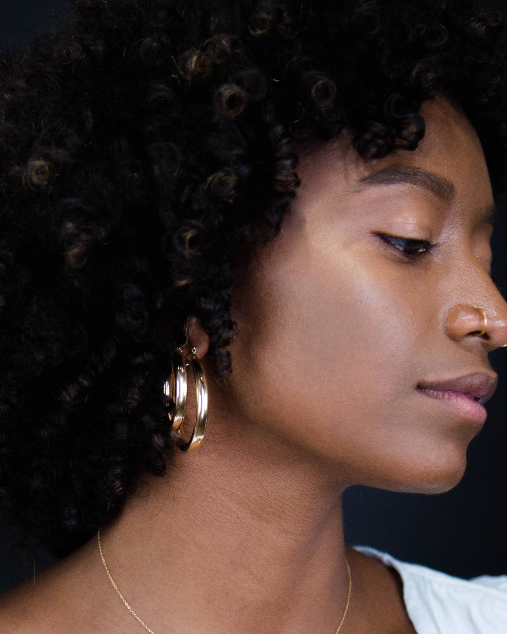 Gold Chunky Creolen/Ohrringe Große Hoop // Filled Alltags Geschenke Für Sie von EandEProject