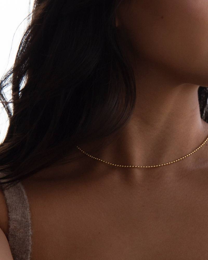 Gold Kugelkette/Perlenkette Halskette Gefüllte Sterling Silber Geschenk Für Sie von EandEProject