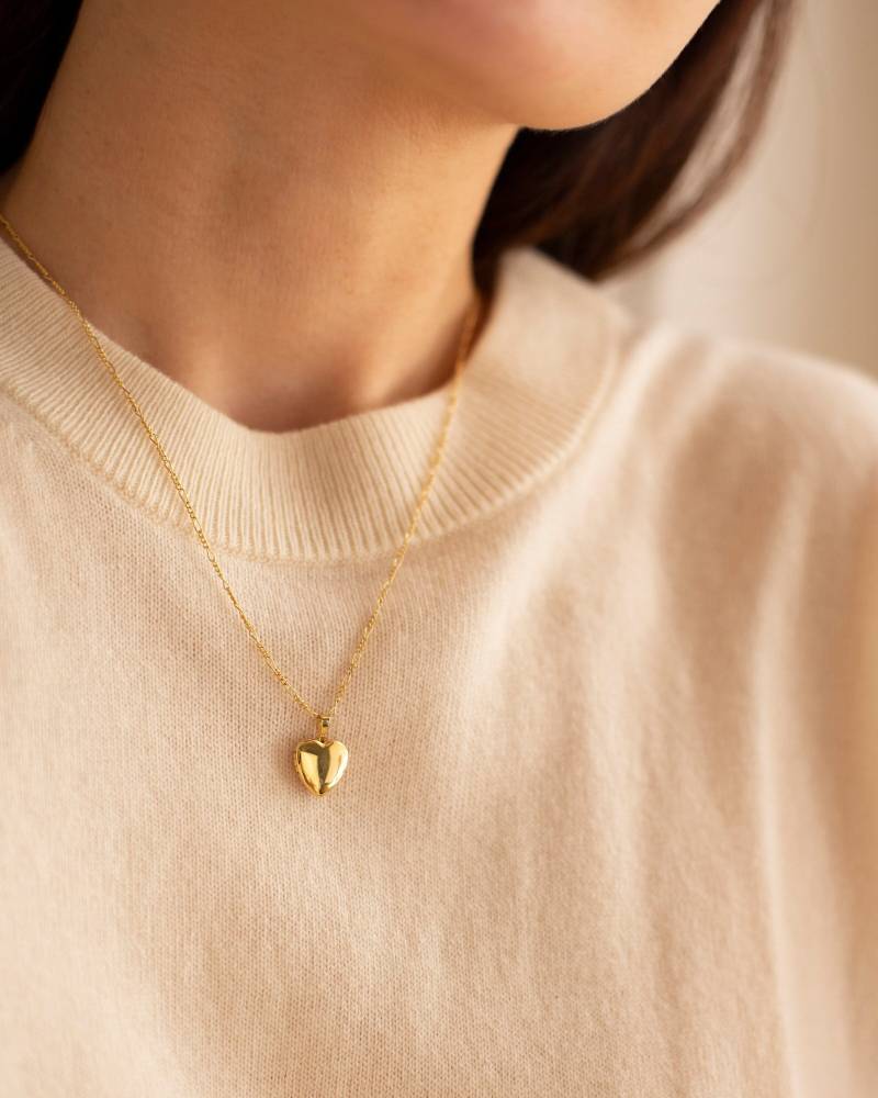 Herz Medaillon Anhänger Halskette/Silber Weihnachtsgeschenk Für Sie von EandEProject