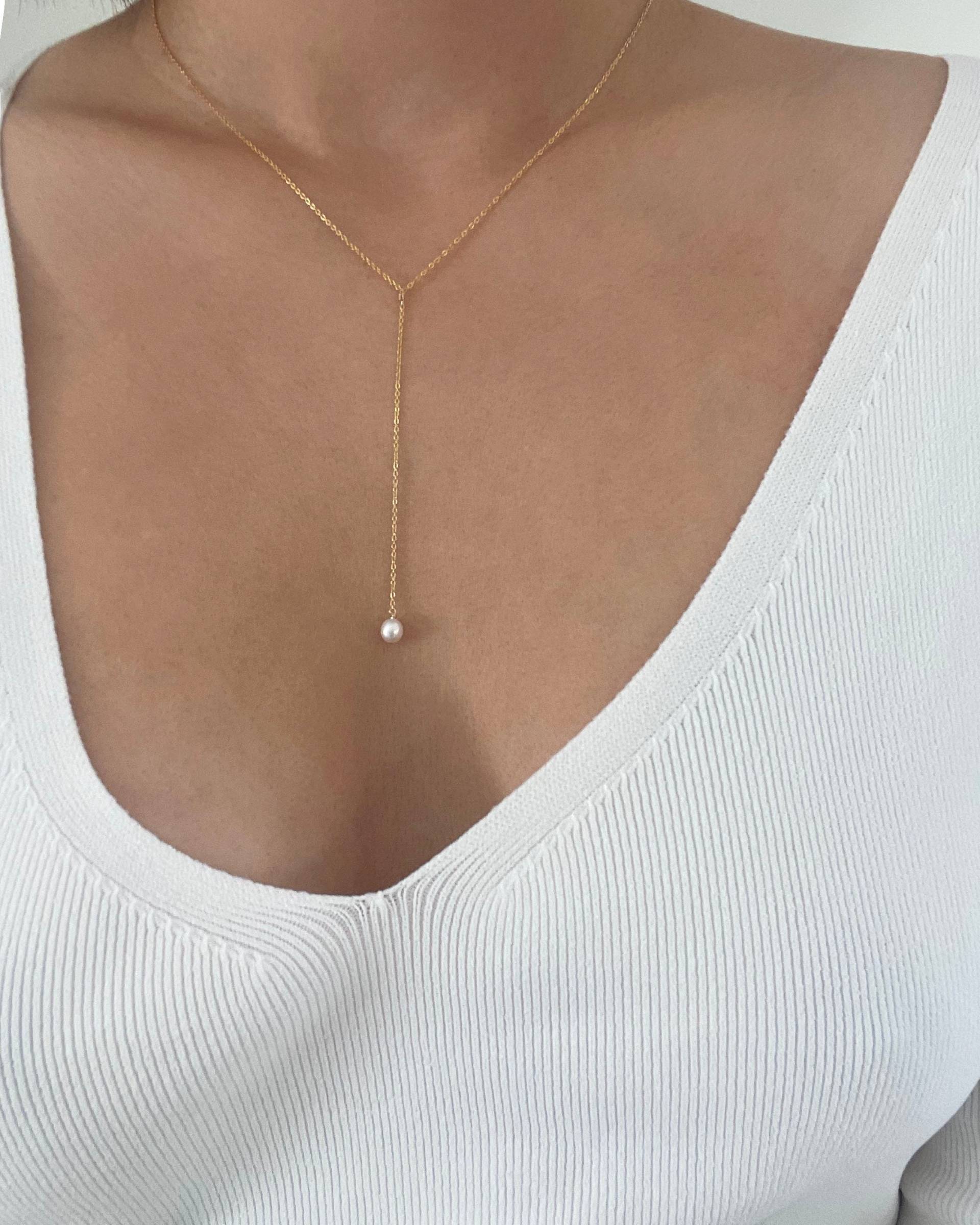 Lariat Zierliche Mini Perlenkette von EandEProject