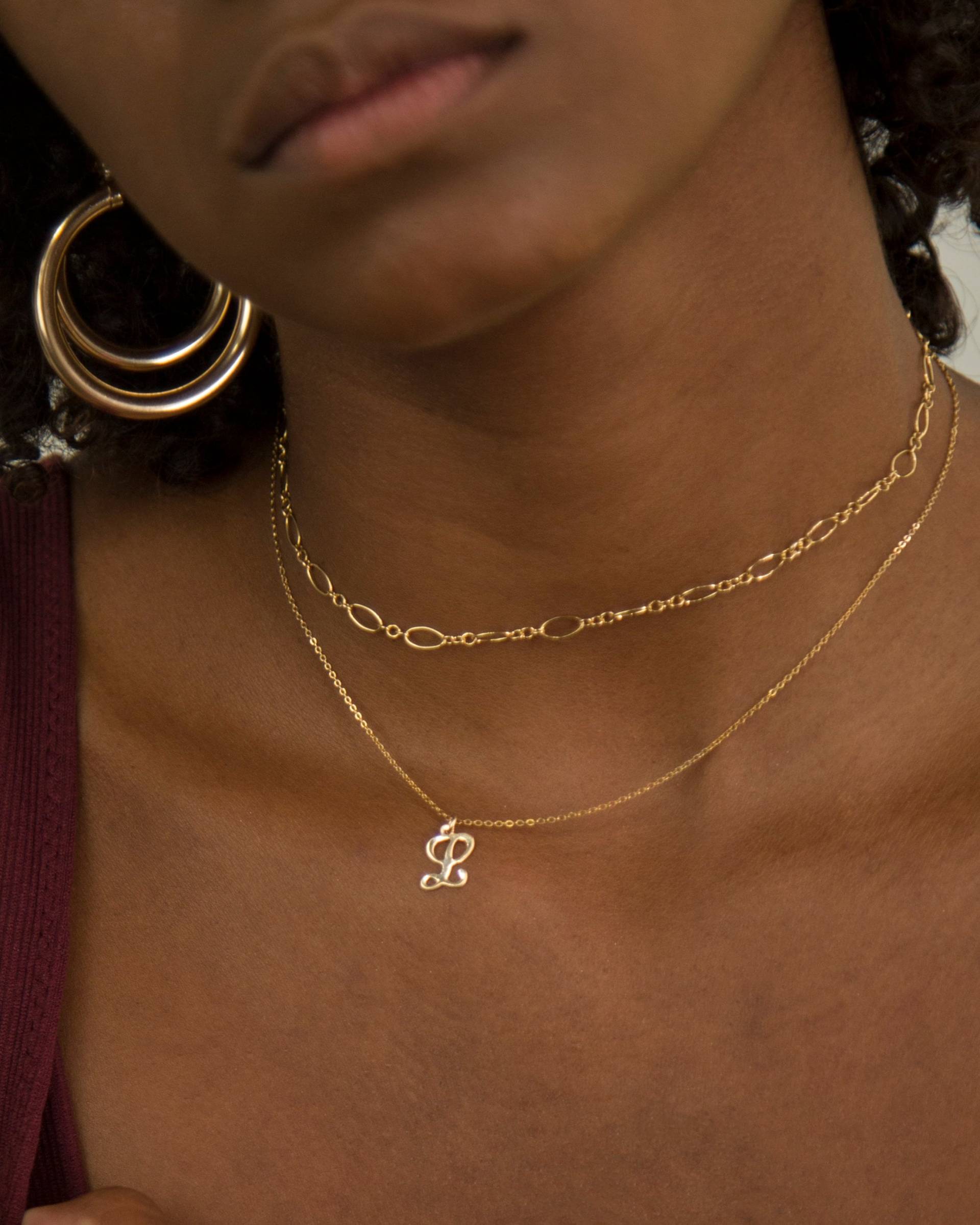 Personalisierte Schreibschrift Initial Halskette Weihnachtsgeschenk Für Sie von EandEProject