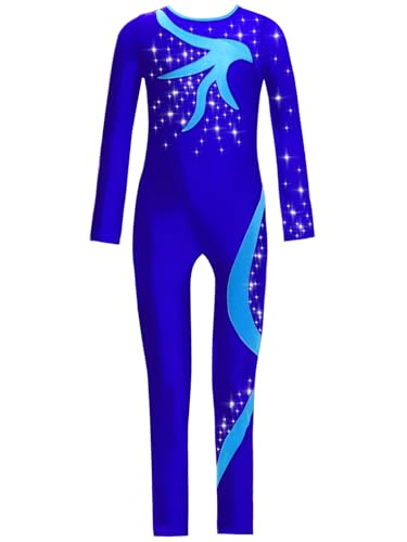Eandarui Voltigieranzug Mädchen Ganzkörper Kinder Langarm Tanzanzug Strass Glitzer Ballettanzug Motiv Patchwork Trikotanzug Dancewear Blau 158-164 Eandarui Voltigieranzug Mädchen Ganzkörper Kinder Langarm Tanzanzug Strass Glitzer Ballettanzug Motiv Patchwork Trikotanzug Dancewear Blau 158-164 von Eandarui