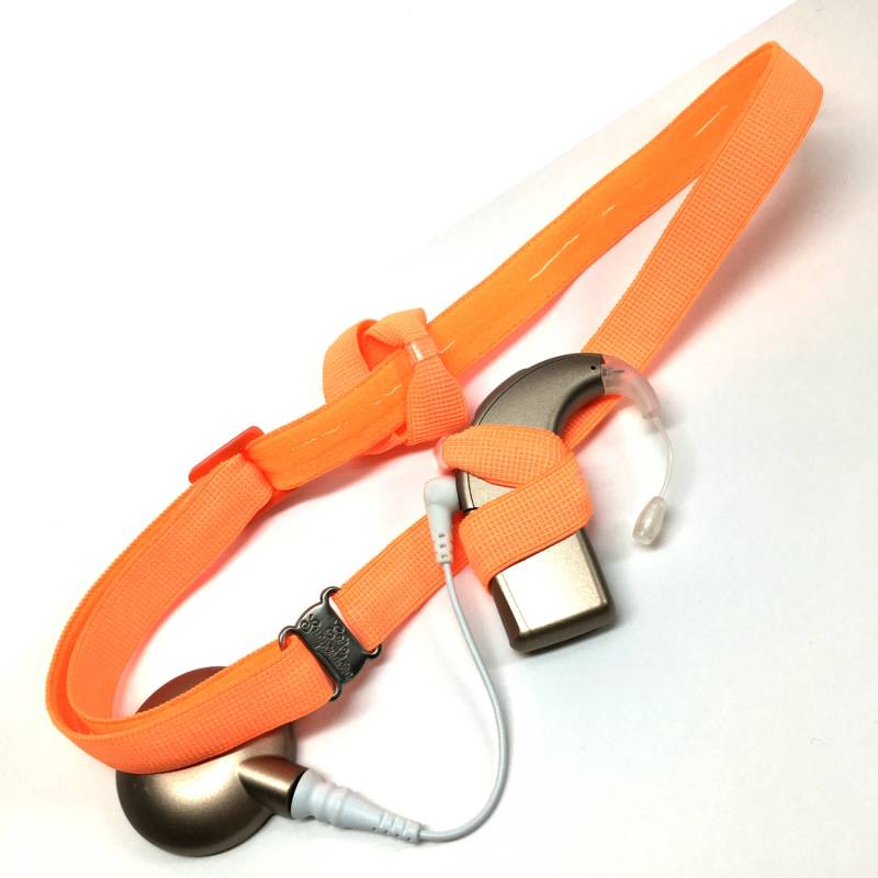 Helles Orange - Cochlea Implant Heaband Länge Verstellbar Silikon Grifftasche Non Slip Grip Einseitig, Beidseitig, Bimodal Option Helles Orange - Cochlea Implant Heaband Länge Verstellbar Silikon Grifftasche Non Slip Grip Einseitig, Beidseitig, Bimodal Option von EarSuspenders