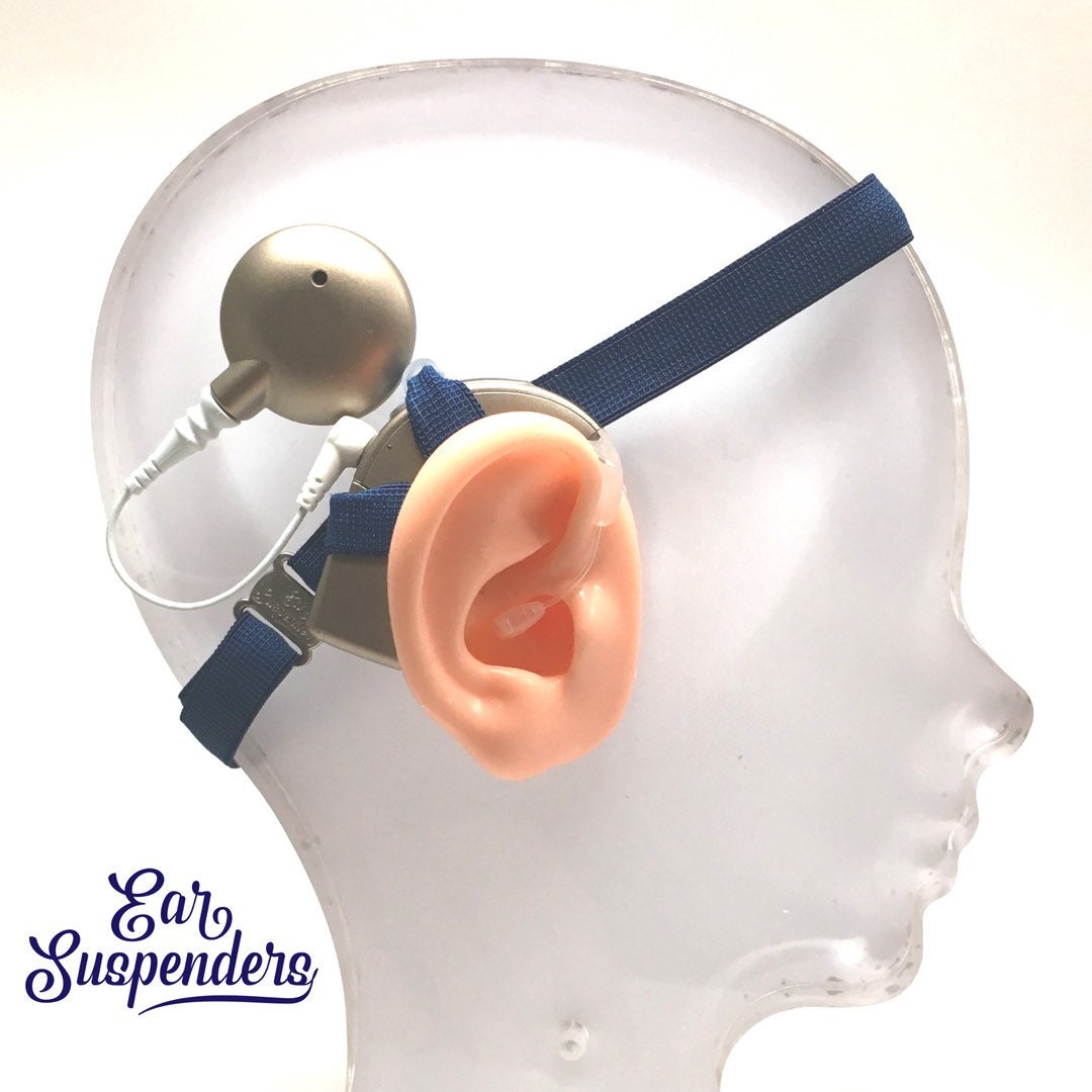 Navy - Cochlea Implant Heaband Länge Verstellbar Silikon Grifftasche Non Slip Grip Einseitig, Beidseitig, Bimodal Option Navy - Cochlea Implant Heaband Länge Verstellbar Silikon Grifftasche Non Slip Grip Einseitig, Beidseitig, Bimodal Option von EarSuspenders