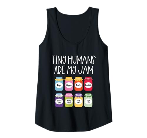 Damen Tiny Humans Are My Jam Kindertagesstätte für Vorschullehrer Tank Top Damen Tiny Humans Are My Jam Kindertagesstätte für Vorschullehrer Tank Top von Early Childhood Vibes