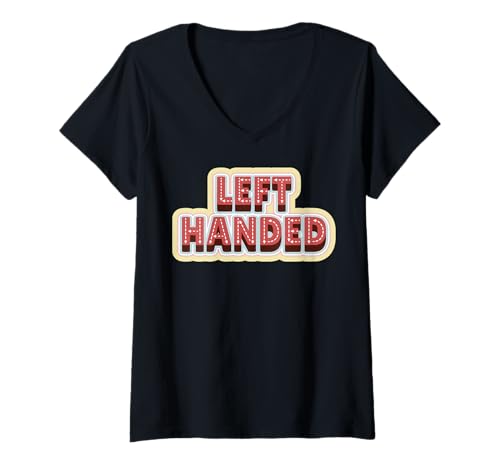 Damen Linkshänder Lernen Buchstaben zu schreiben T-Shirt mit V-Ausschnitt Damen Linkshänder Lernen Buchstaben zu schreiben T-Shirt mit V-Ausschnitt von Early Kirky Grammar and Language