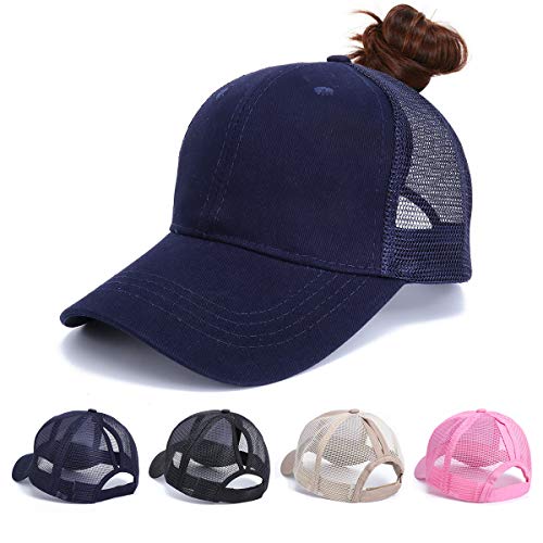 Earnmore Damen Baseball Cap - Pferdeschwanz Kappe Outdoor Mesh Basecap Retro Mützen Unisex Trucker Baseballkappe Hat Mit Zöpfen Loch Loop Hut Hohe Bun Herren Earnmore Damen Baseball Cap - Pferdeschwanz Kappe Outdoor Mesh Basecap Retro Mützen Unisex Trucker Baseballkappe Hat Mit Zöpfen Loch Loop Hut Hohe Bun Herren von Earnmore