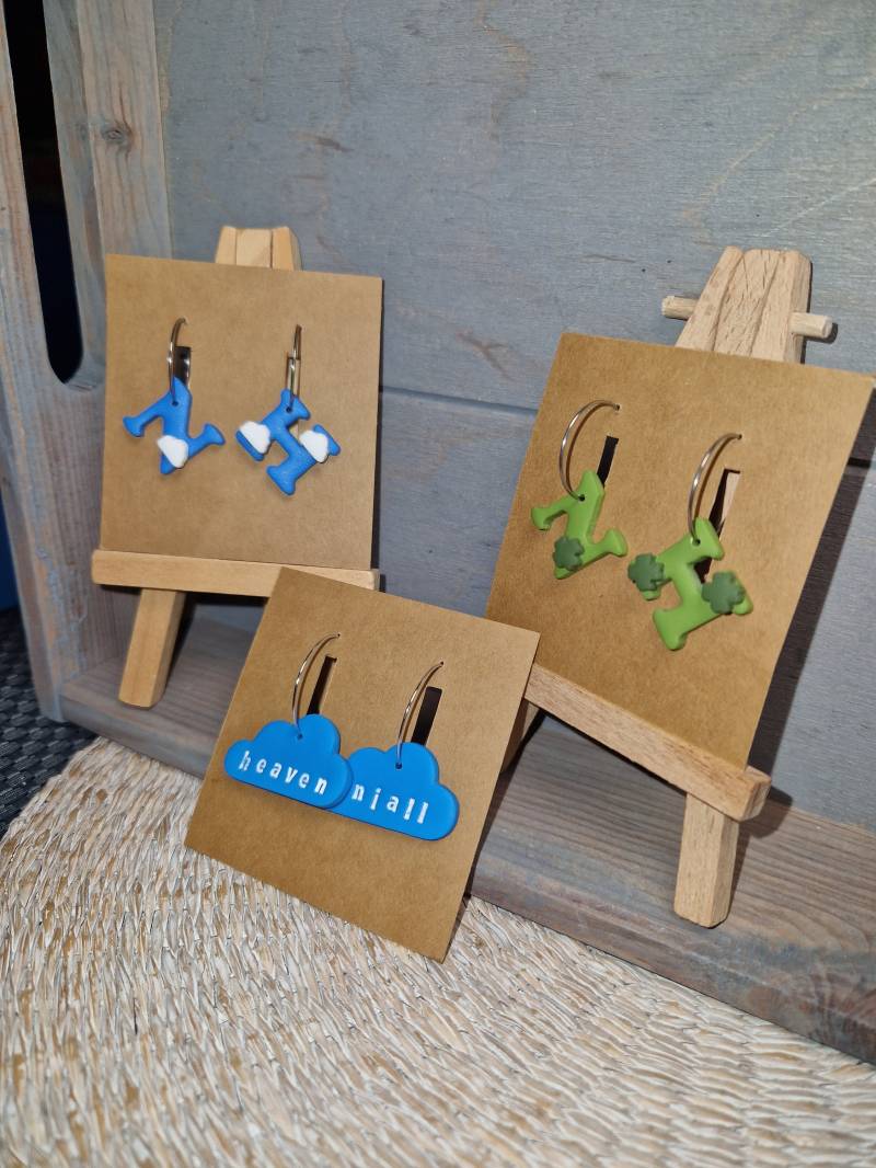Polymer Clay | Niall Horan Inspired Earrings Shamrock Heaven Cloud von EarringBakery