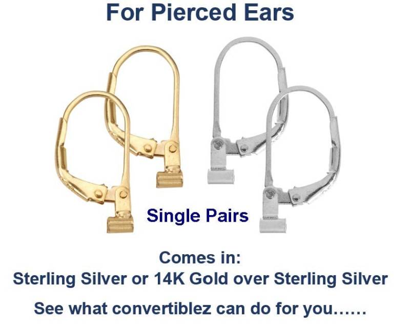 Ohrringe Cabrioz Für Durchbohrte Ohren | Einzelnes Paar Konvertiert Post-Ohrringe in Brisuren. Sterling Silber Oder 14K Gold Über Silber Ohrringe Cabrioz Für Durchbohrte Ohren | Einzelnes Paar Konvertiert Post-Ohrringe in Brisuren. Sterling Silber Oder 14K Gold Über Silber von EarringConvertiblez