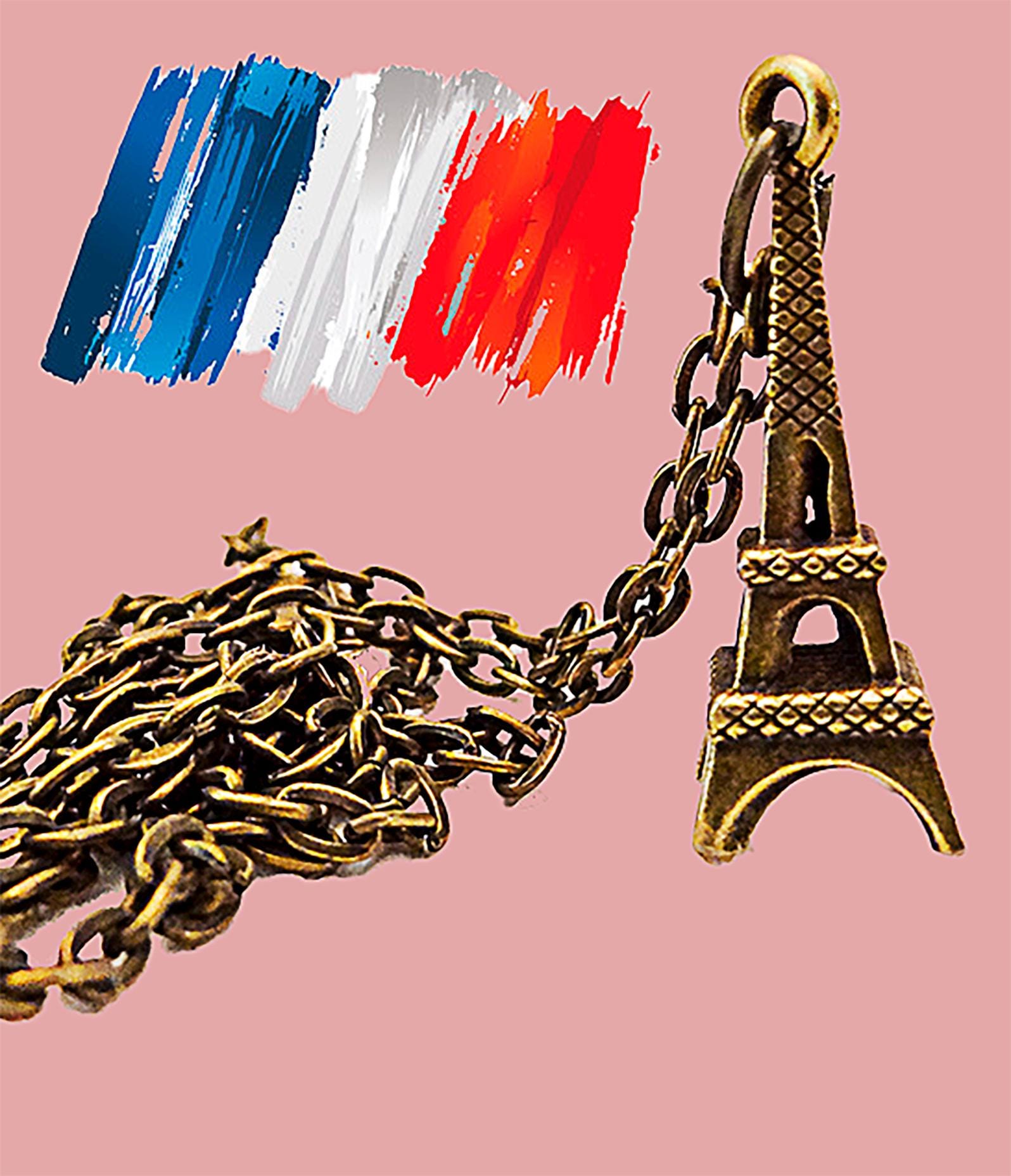 Eiffelturm-Halskette Messinganhänger An 54 cm Langer Kette Eiffelturm-Halskette Messinganhänger An 54 cm Langer Kette von EarringsBraceletsEtc