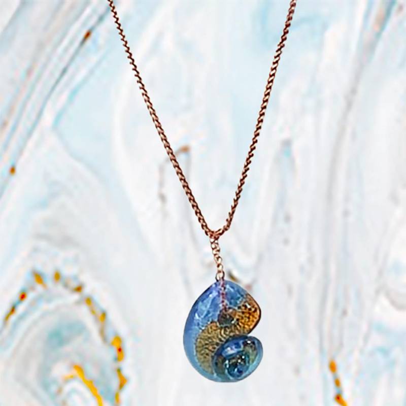 Handgefertigte Kupferkette Lampwork Glasanhänger, Knebelverschluss Handgefertigte Kupferkette Lampwork Glasanhänger, Knebelverschluss von EarringsBraceletsEtc