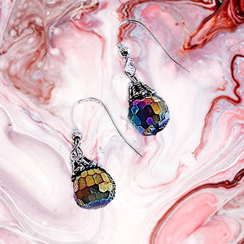 Mehrfarbige Kleine Ohrringe, Schlichte Ohrringe, Ohrhaken Mit Silber-Finish, Facettierte Perle, Antik Silber - 0409 Mehrfarbige Kleine Ohrringe, Schlichte Ohrringe, Ohrhaken Mit Silber-Finish, Facettierte Perle, Antik Silber - 0409 von EarringsBraceletsEtc