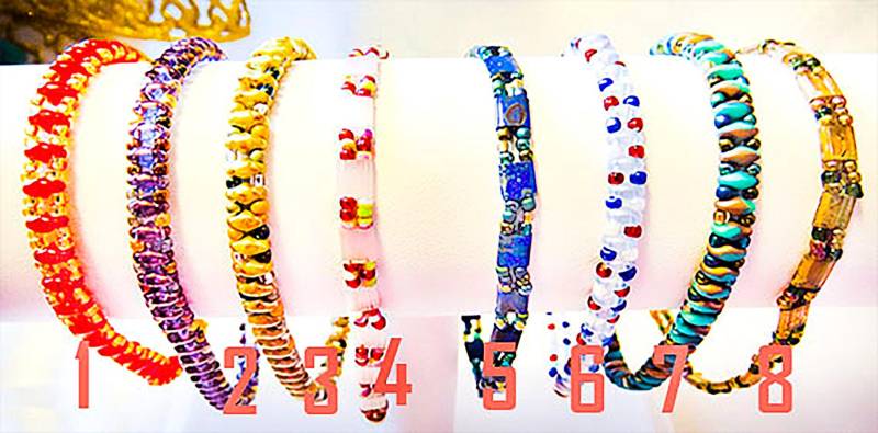 Perlen Stack Armbänder Super Duo & Tila Rocailles Perlen, Magnetverschluss von EarringsBraceletsEtc