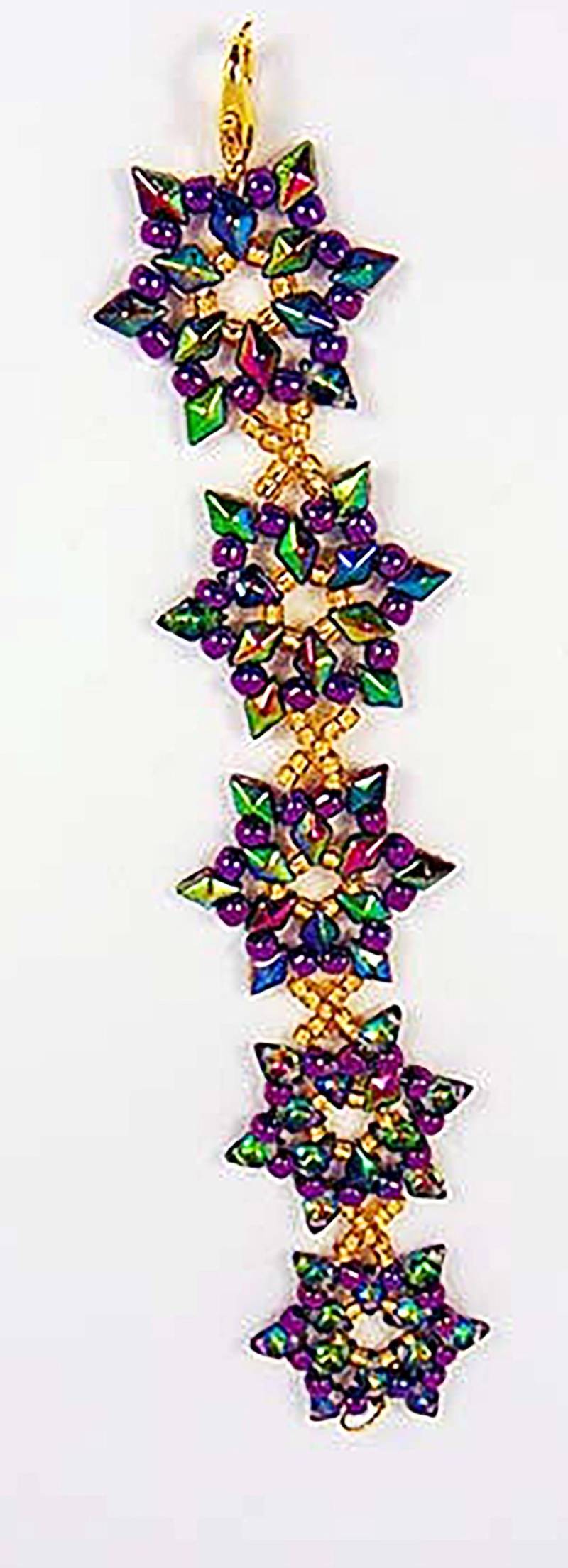 Handgemachtes Mehrfarbiges Perlenarmband Diamant & Rocailles von EarringsBraceletsEtc