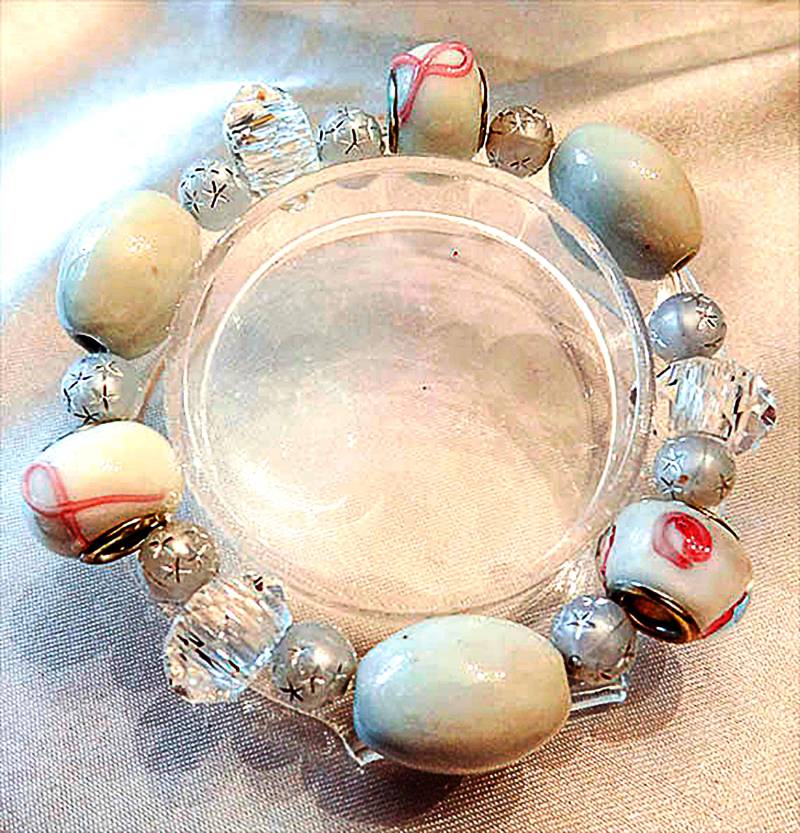 Pink Ribbon Perlen Armband Kristall & Keramik, Handgemachter Schmuck Pink Ribbon Perlen Armband Kristall & Keramik, Handgemachter Schmuck von EarringsBraceletsEtc