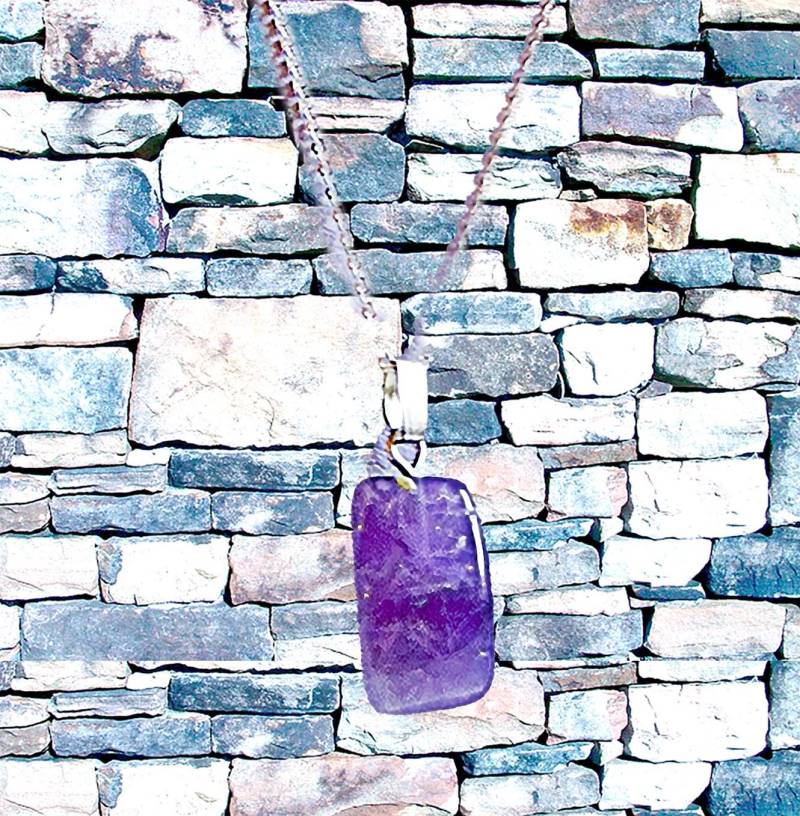 Polierte Amethyst-Kette, Amethyst, Lila Schmuck, Amethystschmuck, Versilberte 45 cm Kette, Polierter - 0987G Polierte Amethyst-Kette, Amethyst, Lila Schmuck, Amethystschmuck, Versilberte 45 cm Kette, Polierter - 0987G von EarringsBraceletsEtc