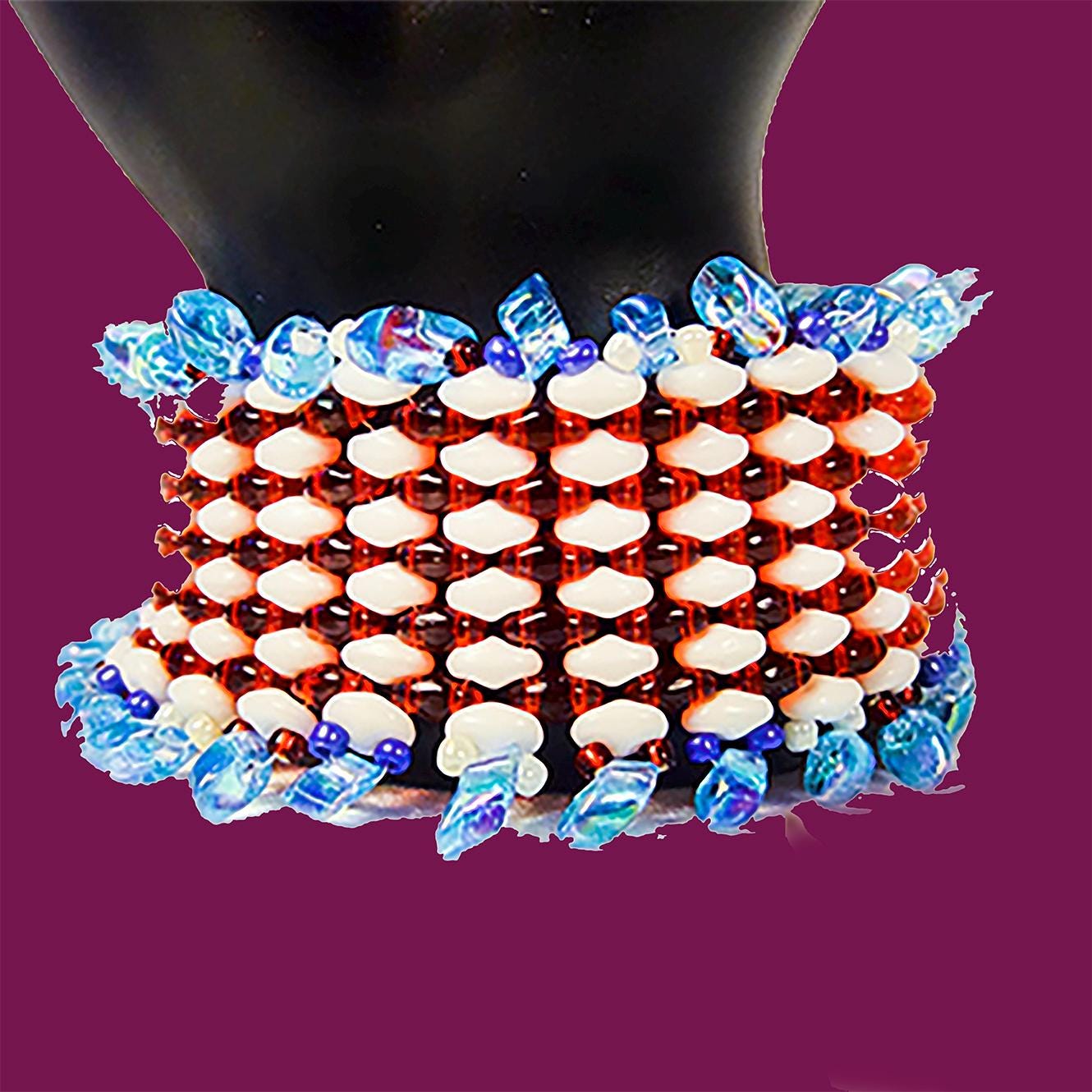 Rot Weiß Blau Perlen Bunt Armband Juli 4Th Schmuck Rot Weiß Blau Perlen Bunt Armband Juli 4Th Schmuck von EarringsBraceletsEtc