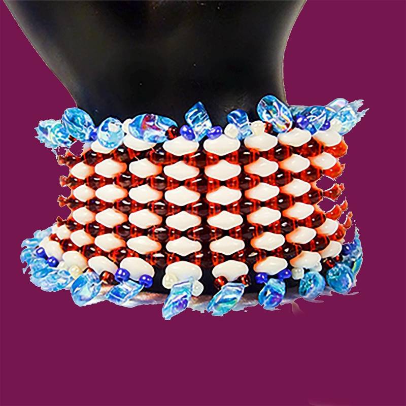 Rot Weiß Blau Perlen Bunt Armband Juli 4Th Schmuck von EarringsBraceletsEtc