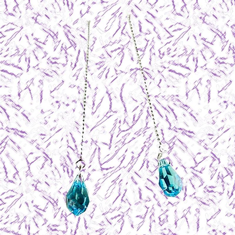 Swarovski Crystal Drop Ohrringe Aqua-Türkis-Schmuck von EarringsBraceletsEtc
