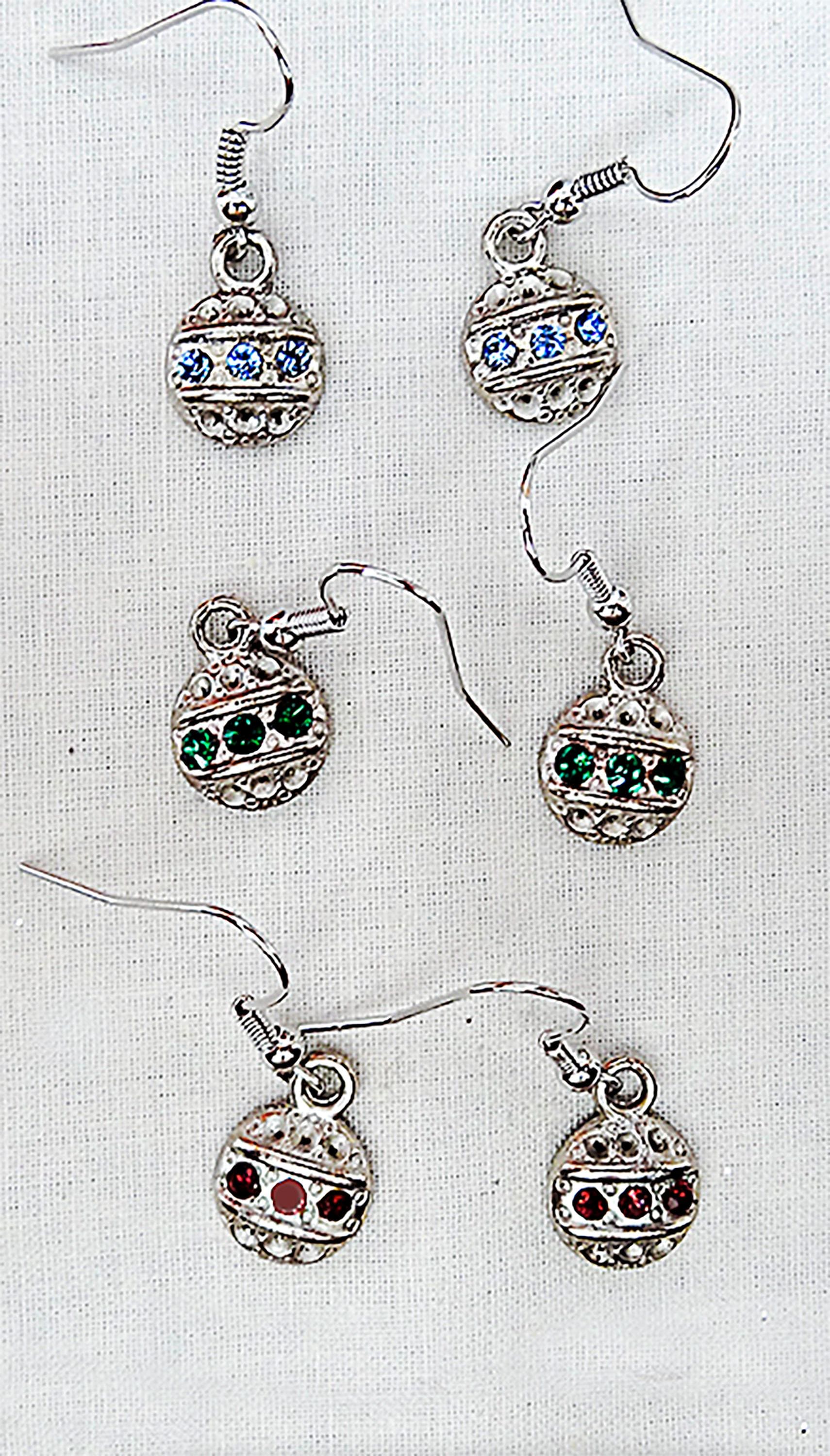 Weihnachts Charm Ohrringe Kristall Ornament Schmuck Weihnachts Charm Ohrringe Kristall Ornament Schmuck von EarringsBraceletsEtc