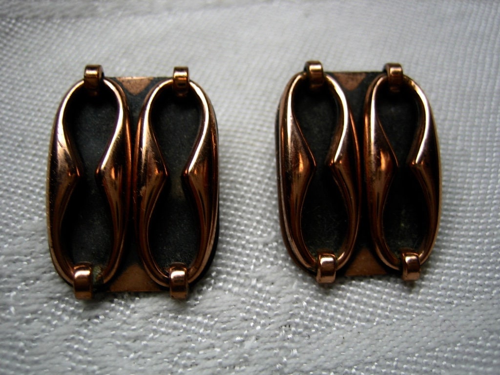 Vintage Renoir Kupfer Ohrclips von EarringsRS
