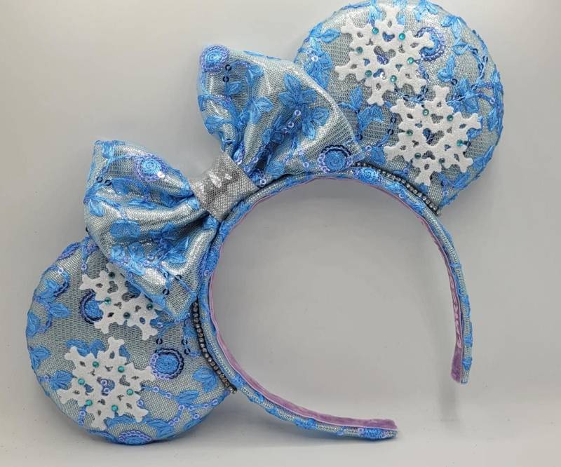 Eis Blau Micky Schneeflocke Winter Weihnachten Feiertag Mäuseohren Limitierte Auflage von EarsByShiny
