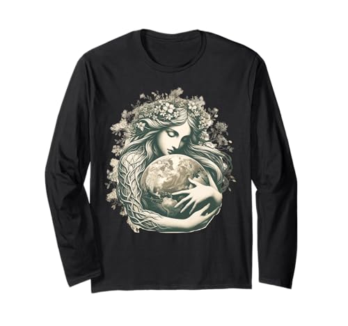 Tag der Grünen Göttin Erde: Rette unseren Planeten, Frauen Langarmshirt Tag der Grünen Göttin Erde: Rette unseren Planeten, Frauen Langarmshirt von Earth Day Save Our Planet Women