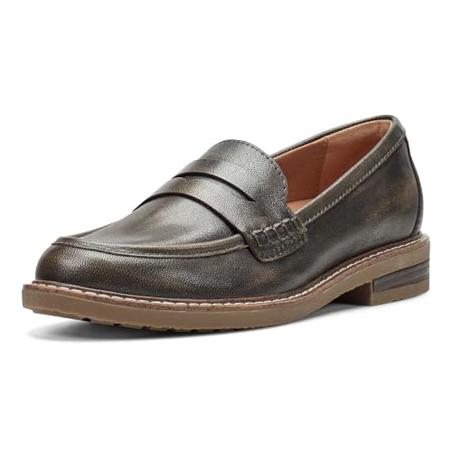 Earth Javas Penny Loafers, Pewter 060, Größe 6 M von Earth