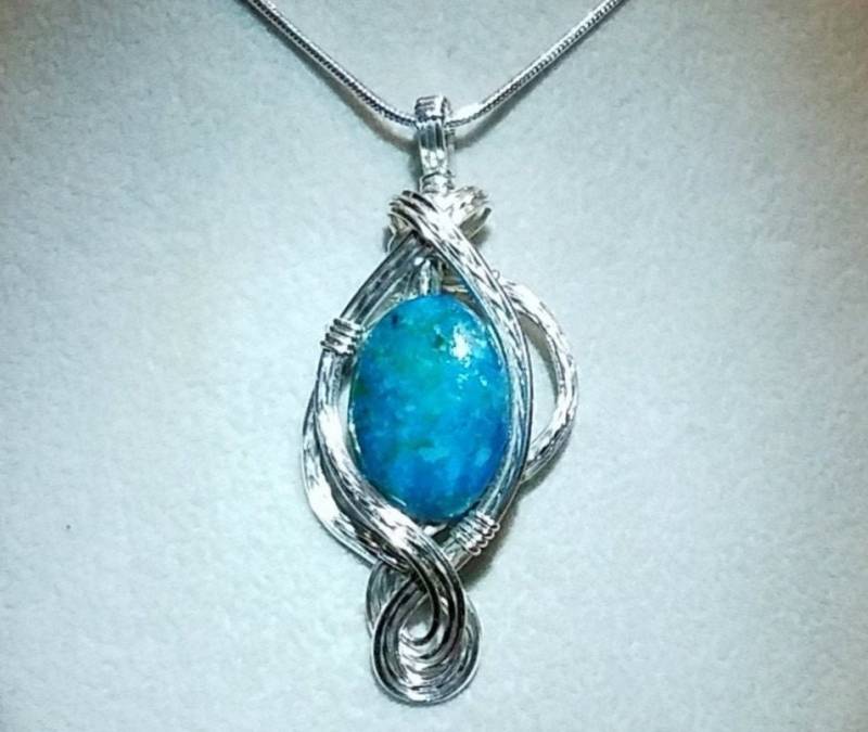 Türkis Blauer Seejaspis Anhänger Damen Halskette Draht Gewickelt Schmuck Handarbeit in Silber Mit Versandkostenfrei Türkis Blauer Seejaspis Anhänger Damen Halskette Draht Gewickelt Schmuck Handarbeit in Silber Mit Versandkostenfrei von EarthArtsNW