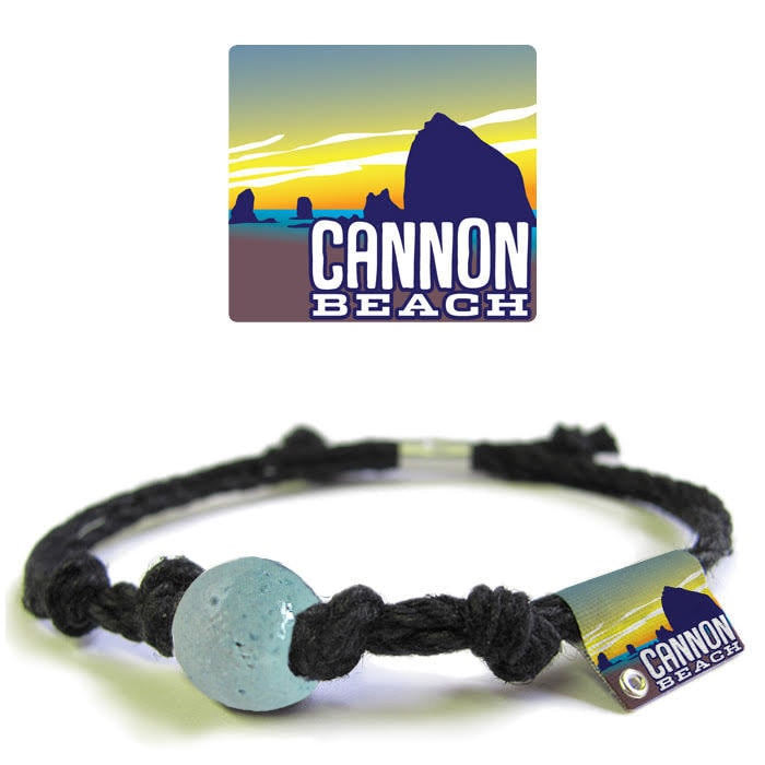 Cannon Beach Oregon Hanf Armband Handgemachte Sandperle, Vegan Boho Fußkettchen von EarthBands