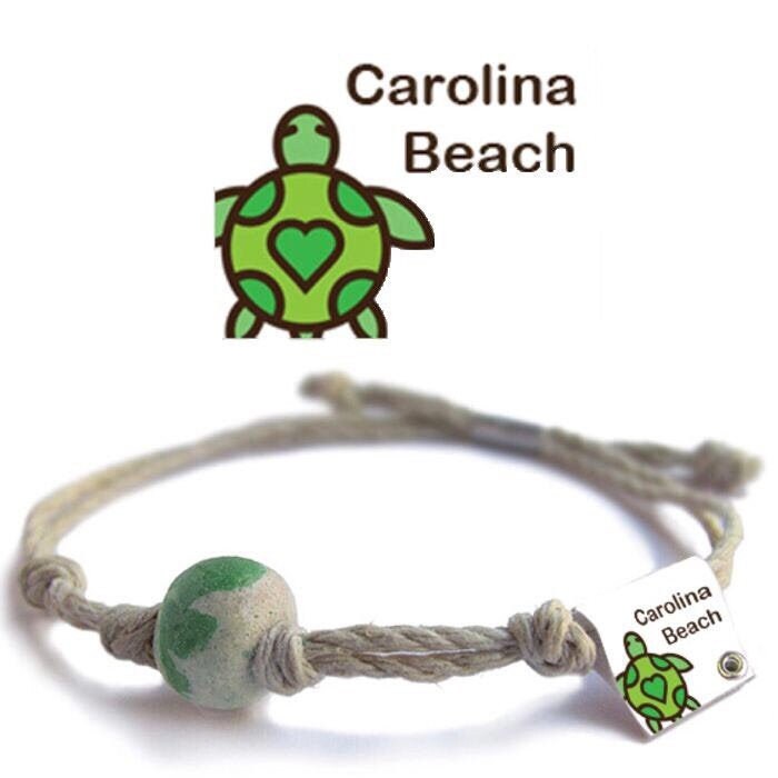 Carolina Beach Sandperlen Armband Hanf Boho Fußkettchen, Umweltfreundlicher Schmuck von EarthBands