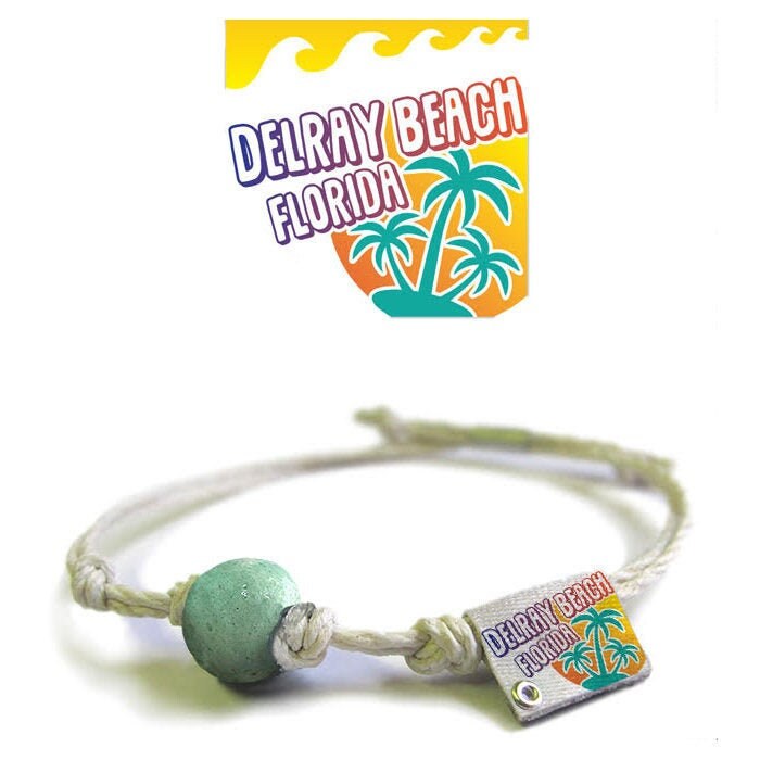 Delray Florida Earth Armband Hanf Boho Fußkettchen, Handgemachter Veganer Schmuck von EarthBands