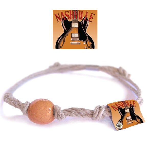 Nashville Tennessee Earth Armband Hanf Boho Fußkettchen, Handgemachter Veganer Schmuck von EarthBands