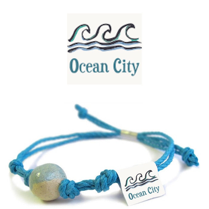 Ocean City Nj Earth Armband Handgemachtes Hanf Boho Fußkettchen von EarthBands
