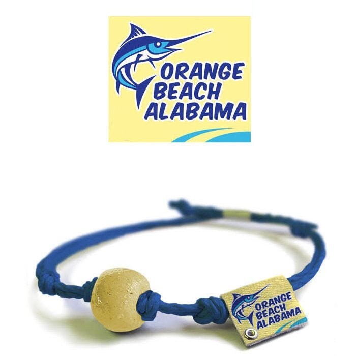 Orange Beach Sand Bead Armband Veganes Hanf Boho Fußkettchen von EarthBands