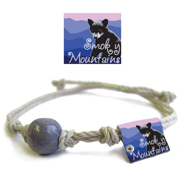 Smoky Mountains Erde Perlenarmband Hanf Boho Fußkettchen von EarthBands