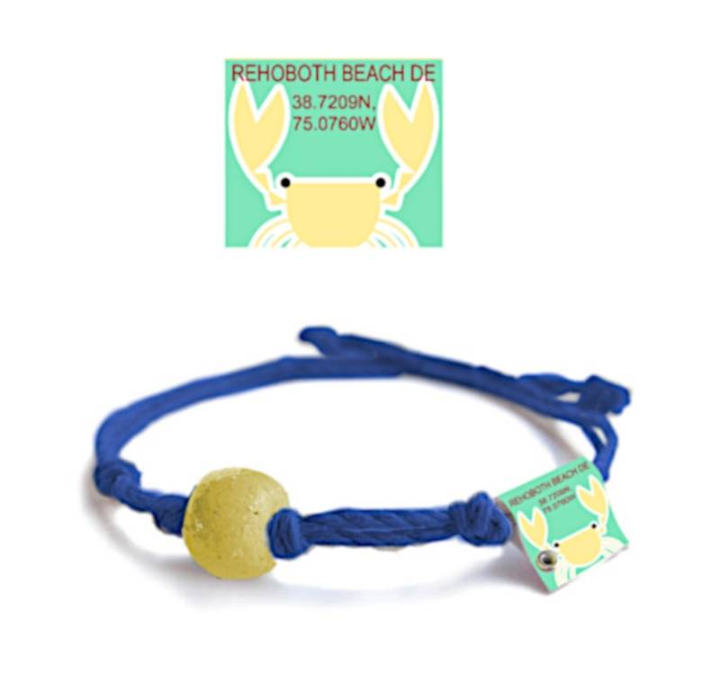 Rehoboth Sand Perlen Armband Hanf Boho Fußkettchen, Vegan Schmuck von EarthBands