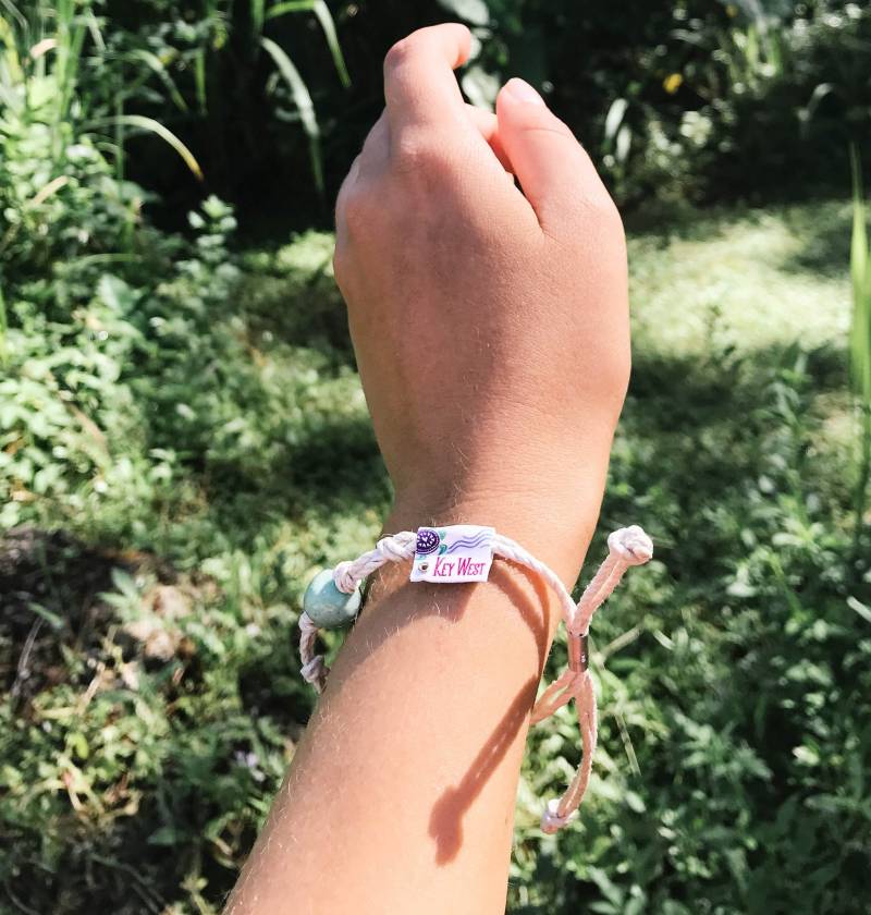 Key West Sand Bead Armband Handgemachtes Hanf Boho Fußkettchen von EarthBands