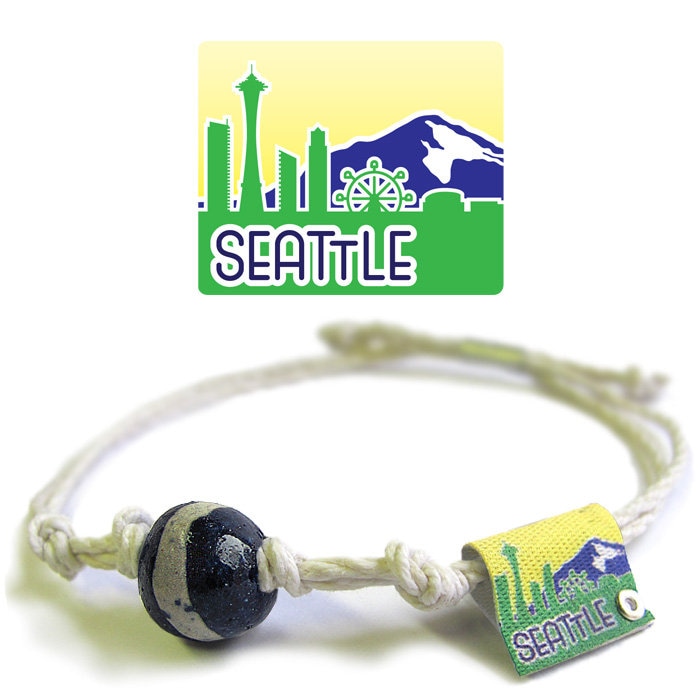 "Seattle Earth & Sand" Hanf Armband Veganes Boho-Fußkettchen von EarthBands