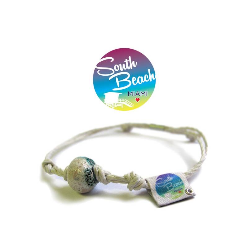 South Beach Sand Perlen Armband Hanf Boho Fußkettchen, Umweltfreundlich von EarthBands