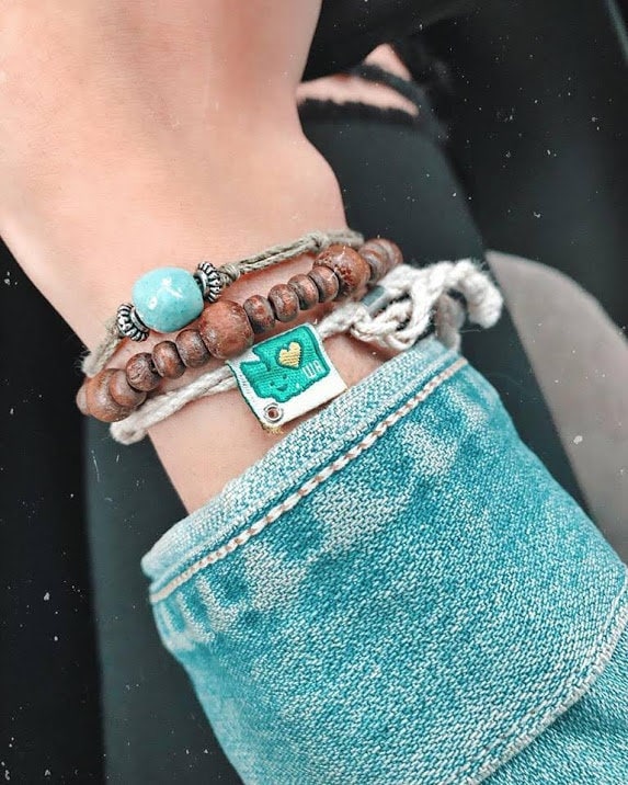 Washington State Erde Armband Hanf Vegan Boho Schmuck von EarthBands