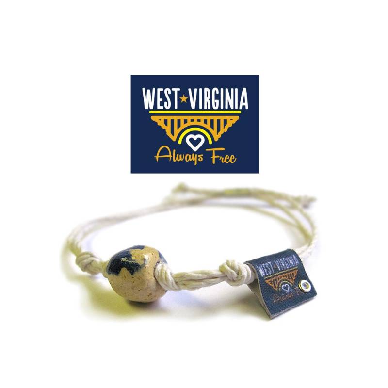 West Virginia Earth Perlenarmband Hanf Boho Fußkettchen von EarthBands