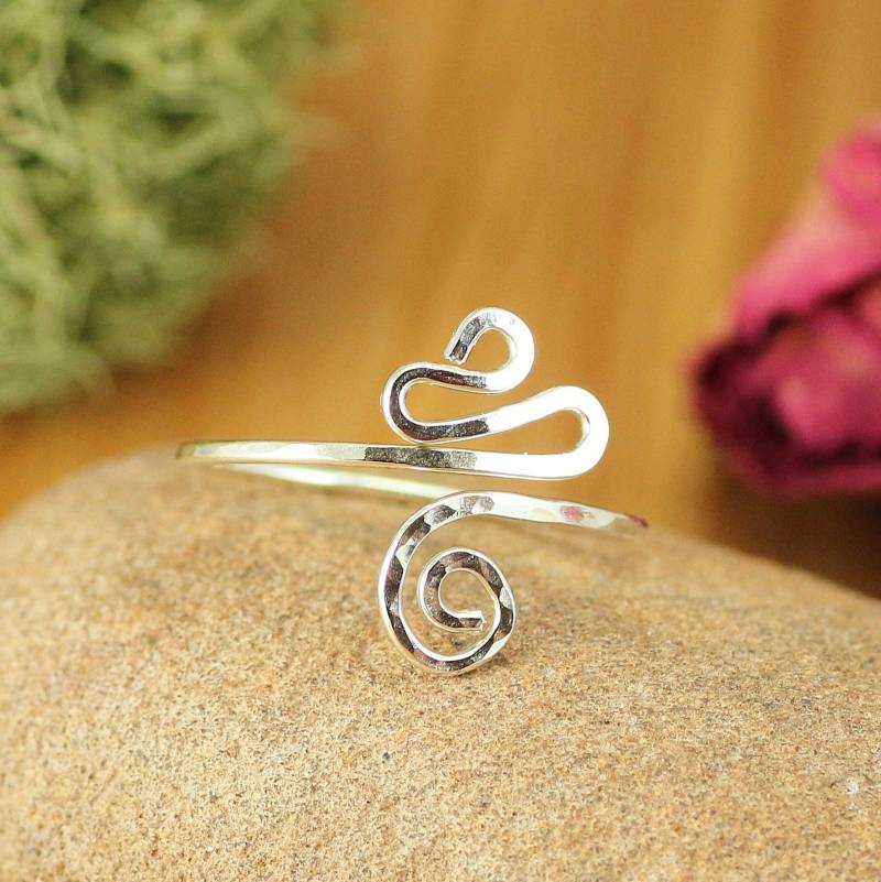 Einstellbar Silberring Gewickelt Boho Ring von EarthJewelry