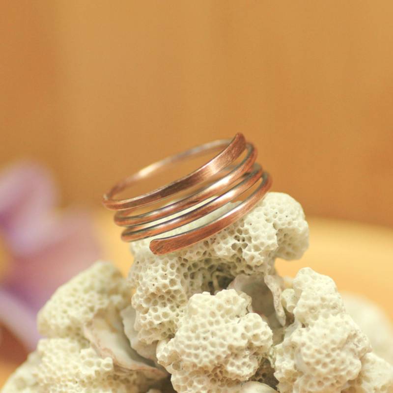Handgemachte Spirale Aus Kupfer Moderner Spiral Ring von EarthJewelry